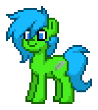 Size: 200x224 | Tagged: safe, imported from derpibooru, oc, oc only, oc:layla, earth pony, pony, pony town, animated, blinking, blue eyes, blue hair, earth pony oc, female, gif, green pony, pixel art, simple background, solo, transparent background