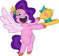 Size: 3512x3312 | Tagged: safe, imported from derpibooru, pipp petals, pegasus, pony, female, g5, mare, my little pony: tell your tale, netflix, official, simple background, solo, spread wings, transparent background, wings