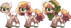 Size: 3547x1393 | Tagged: safe, artist:kurosawakuro, imported from derpibooru, oc, oc only, earth pony, pony, base used, earth pony oc, eyeshadow, female, hat, makeup, mare, simple background, solo, transparent background