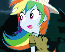 Size: 640x512 | Tagged: safe, edit, edited screencap, editor:luckreza8, imported from derpibooru, screencap, rainbow dash, human, dance magic, equestria girls, spoiler:eqg specials, ai content, ai generated, anime, female, generator:pinegraph