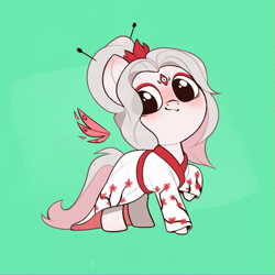 Size: 1127x1125 | Tagged: safe, artist:rexyseven, imported from derpibooru, oc, oc only, oc:oaky leaf, pegasus, pony, chibi, pegasus oc, solo