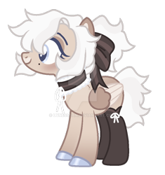 Size: 800x851 | Tagged: safe, artist:lynesssan, imported from derpibooru, oc, oc only, oc:lottie, pegasus, pony, base used, bow, choker, clothes, deviantart watermark, female, hair bow, mare, obtrusive watermark, pegasus oc, simple background, socks, solo, transparent background, watermark