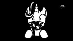 Size: 444x250 | Tagged: safe, artist:bluesplendont, edit, edited screencap, imported from derpibooru, screencap, starlight glimmer, pony, unicorn, road to friendship, black and white, cloth gag, gag, grayscale, monochrome, starlight's gag