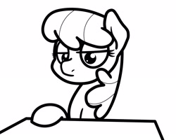 Size: 2048x1636 | Tagged: safe, artist:ewoudcponies, imported from derpibooru, cheerilee, earth pony, pony, black and white, female, grayscale, lineart, monochrome, simple background, solo, white background