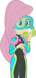 Size: 1184x2520 | Tagged: safe, artist:homersimpson1983, edit, edited screencap, imported from derpibooru, screencap, fluttershy, human, equestria girls, equestria girls series, unsolved selfie mysteries, background removed, clothes, dive mask, female, fluttershy's wetsuit, goggles, not a vector, simple background, snorkel, solo, swimsuit, transparent background, wetsuit