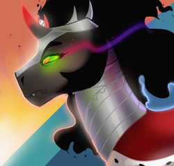 Size: 4000x3800 | Tagged: safe, artist:mylittlegodzilla, imported from derpibooru, king sombra, pony, unicorn, solo