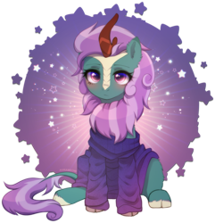 Size: 2081x2156 | Tagged: safe, alternate version, artist:avrameow, imported from derpibooru, part of a set, oc, oc only, kirin, alternate character, clothes, commission, kirin oc, oversized clothes, simple background, solo, sweater, transparent background, ych result