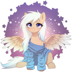 Size: 2095x2112 | Tagged: safe, alternate version, artist:avrameow, imported from derpibooru, part of a set, oc, oc only, pegasus, pony, alternate character, clothes, commission, oversized clothes, pegasus oc, simple background, solo, sweater, transparent background, ych result