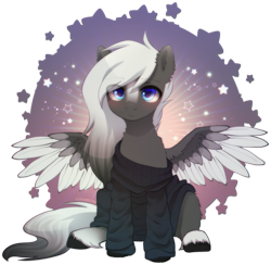 Size: 2165x2112 | Tagged: safe, alternate version, artist:avrameow, imported from derpibooru, part of a set, oc, oc only, pegasus, pony, alternate character, clothes, commission, oversized clothes, pegasus oc, simple background, solo, sweater, transparent background, ych result