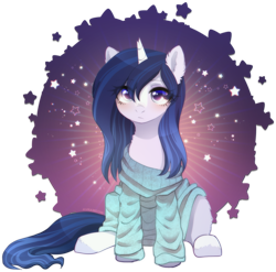 Size: 2151x2126 | Tagged: safe, alternate version, artist:avrameow, imported from derpibooru, part of a set, oc, oc only, pony, unicorn, alternate character, clothes, commission, horn, oversized clothes, simple background, solo, sweater, transparent background, unicorn oc, ych result