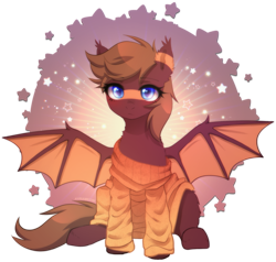 Size: 2223x2112 | Tagged: safe, alternate version, artist:avrameow, imported from derpibooru, part of a set, oc, oc only, oc:cocoa buei, bat pony, pony, alternate character, bat pony oc, clothes, commission, oversized clothes, simple background, solo, sweater, transparent background, ych result