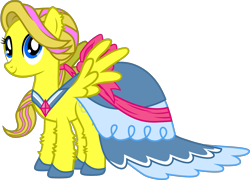 Size: 2232x1611 | Tagged: safe, artist:thunderdasher07, imported from derpibooru, oc, oc only, oc:mist dasher, pegasus, pony, alternate hairstyle, bow, clothes, dress, ear fluff, gala dress, hair ribbon, pegasus oc, ribbon, simple background, solo, transparent background, vector