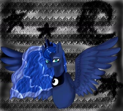 Size: 1280x1152 | Tagged: safe, artist:deadsmoke, derpibooru exclusive, imported from derpibooru, princess luna, alicorn, pony, bust, g4, moon, night, portrait, princess, solo