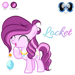 Size: 2048x2048 | Tagged: safe, artist:harmonyvitality-yt, imported from derpibooru, oc, oc only, oc:locket, earth pony, pony, base used, earth pony oc, jewelry, necklace, offspring, parent:diamond tiara, parent:pipsqueak, parents:piptiara, pearl necklace, raised hoof, simple background, transparent background