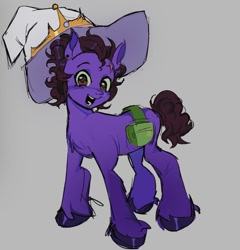2685138 - safe, artist:ashidaii, earth pony, pony, unicorn, spoiler:the owl  house, abomination (the owl house), african american, amity blight, amulet,  blushing, brown coat, brown mane, brown tail, cloak, clothes, coat  markings, colt