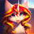 Size: 3072x3072 | Tagged: safe, derpibooru exclusive, editor:nightluna, imported from derpibooru, sunset shimmer, pony, unicorn, abstract background, ai content, ai generated, behaving like a dog, cheek fluff, chest fluff, cute, ear fluff, eyebrows, eyelashes, female, fluffy, generator:purplesmart.ai, generator:stable diffusion, horn, looking up, mare, multicolored eyes, open mouth, panting, prompter:nightluna, shimmerbetes, smiling, solo, tongue out