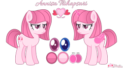 Size: 4880x2711 | Tagged: safe, artist:tanahgrogot, imported from derpibooru, oc, oc only, oc:annisa trihapsari, alicorn, earth pony, pony, earth pony oc, female, mare, reference sheet, simple background, solo, transparent background, unamused