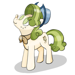 Size: 600x600 | Tagged: safe, artist:addelum, imported from derpibooru, pistachio, earth pony, pony, balancing, clothes, hat, looking up, male, ponies balancing stuff on their nose, scarf, simple background, solo, stallion, transparent background