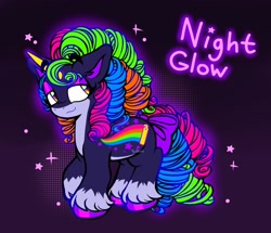 Size: 1822x1569 | Tagged: safe, artist:sidruni, imported from derpibooru, oc, oc only, oc:night glow, pony, unicorn, horn, solo, unicorn oc, unshorn fetlocks