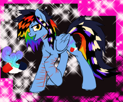 Size: 880x724 | Tagged: safe, artist:solixy406, imported from derpibooru, oc, oc only, pegasus, pony, emo, pegasus oc, scar, self harm, self harm scars