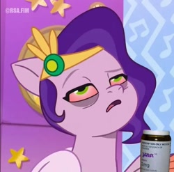 Size: 720x712 | Tagged: safe, edit, edited screencap, imported from derpibooru, screencap, pipp petals, pegasus, pony, spoiler:g5, spoiler:my little pony: tell your tale, spoiler:tyts01e41, a day in the life, bloodshot eyes, drug use, drugs, g5, my little pony: tell your tale, solo, wat, xanax