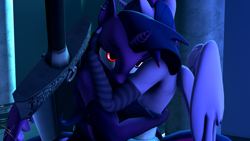 Size: 3840x2160 | Tagged: safe, artist:nightmarezoroark, imported from derpibooru, twilight sparkle, oc, oc:midnight sparkle, anthro, 3d, female, hug, mother and child, mother and daughter, source filmmaker