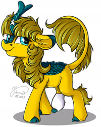 Size: 1920x2396 | Tagged: safe, artist:julunis14, imported from derpibooru, oc, oc only, oc:ayza, kirin, cloven hooves, coat markings, facial markings, female, kirin-ified, mare, simple background, socks (coat markings), solo, species swap, star (coat marking), white background