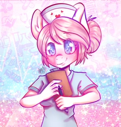Size: 1957x2048 | Tagged: safe, alternate version, artist:ghost_towne_, imported from derpibooru, nurse redheart, anthro, female, solo