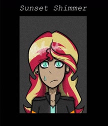 Size: 1094x1267 | Tagged: safe, artist:coffinslumber22, imported from derpibooru, sunset shimmer, human, equestria girls, female, human coloration, solo