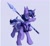 Size: 1169x1068 | Tagged: safe, artist:star-theft, imported from derpibooru, oc, oc only, pony, unicorn, 4chan, armor, blue background, female, guardsmare, horn, mare, night guard, royal guard, simple background, solo, spear, unicorn oc, weapon