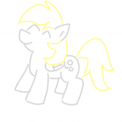 Size: 700x700 | Tagged: safe, artist:purblehoers, imported from derpibooru, derpy hooves, pegasus, pony, ^^, animated, dancing, doodle, eyes closed, female, folded wings, gif, mare, ms paint, simple background, smiling, solo, white background, wings