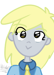 Size: 720x1000 | Tagged: safe, artist:volticomics, imported from derpibooru, derpy hooves, human, equestria girls, derp, simple background, solo, transparent background