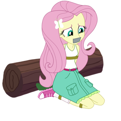 Size: 894x894 | Tagged: safe, artist:splendidbondage, imported from derpibooru, fluttershy, human, equestria girls, legend of everfree, bondage, bound and gagged, clothes, female, gag, simple background, solo, tanktop, tape, tape gag, tied up, transparent background