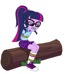 Size: 2000x2000 | Tagged: safe, artist:splendidbondage, imported from derpibooru, sci-twi, twilight sparkle, human, equestria girls, legend of everfree, bondage, bound and gagged, camp everfree outfits, clothes, female, gag, simple background, solo, tape, tape gag, tied up, transparent background