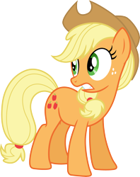 Size: 3000x3794 | Tagged: safe, artist:cloudy glow, imported from derpibooru, applejack, earth pony, pony, three's a crowd, .ai available, applejack's hat, cowboy hat, female, hat, mare, simple background, solo, transparent background, vector