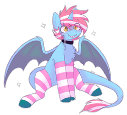 Size: 2200x2000 | Tagged: safe, artist:puppie, imported from derpibooru, oc, oc only, oc:sora kite, dracony, dragon, hybrid, pony, chest fluff, clothes, cute, leg warmers, simple background, solo, tongue out, transparent background