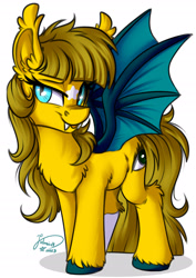 Size: 1920x2716 | Tagged: safe, artist:julunis14, imported from derpibooru, oc, oc only, oc:ayza, bat pony, pony, :p, bat ponified, bat pony oc, bat wings, ear tufts, fangs, race swap, simple background, solo, species swap, tongue out, unshorn fetlocks, white background, wings