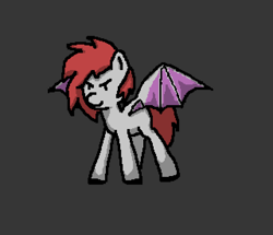 Size: 1280x1100 | Tagged: safe, artist:hoshiro, imported from derpibooru, oc, oc only, oc:hoseki shiro, bat pony, pony, pixel art, simple background, solo