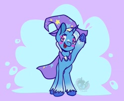 Size: 2048x1659 | Tagged: safe, artist:ghost_towne_, imported from derpibooru, trixie, pony, unicorn, blushing, cute, diatrixes, female, heart, heart eyes, looking at you, open mouth, open smile, smiling, solo, sparkles, unshorn fetlocks, waving, wingding eyes