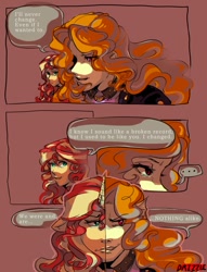 Size: 612x800 | Tagged: safe, artist:drizzledazzle, imported from derpibooru, adagio dazzle, sunset shimmer, human, equestria girls, comic, duo, female