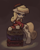 Size: 422x528 | Tagged: safe, artist:plunger, oc, oc only, oc:belle hop, earth pony, pony, angry, cigarette, clothes, earth pony oc, eyebrows, female, floppy ears, hat, leaning, mare, simple background, smoking, solo, suitcase, unamused, uniform