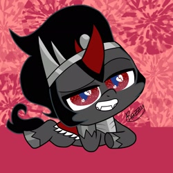 Size: 2048x2048 | Tagged: safe, artist:razzyx09, imported from derpibooru, king sombra, pony, unicorn, my little pony: pony life, signature, solo