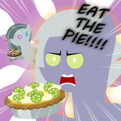 Size: 3413x3413 | Tagged: safe, artist:sketchmcreations, imported from derpibooru, limestone pie, marble pie, earth pony, pony, angry, female, food, inkscape, looking at you, mare, motion blur, open mouth, pi day, pie, pointy ponies, siblings, simple background, sisters, sweat, sweatdrop, transparent background, vector, yelling