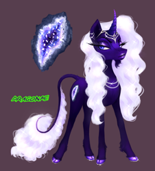 Size: 768x850 | Tagged: safe, artist:dragonae, imported from derpibooru, rarity, classical unicorn, unicorn, cloven hooves, curved horn, g4, horn, horn jewelry, jewelry, leonine tail, redesign, tail, unshorn fetlocks