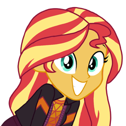 Size: 2633x2633 | Tagged: safe, artist:chrismc373, imported from derpibooru, sunset shimmer, human, equestria girls, simple background, solo, transparent background