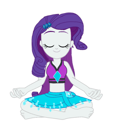 Size: 868x920 | Tagged: safe, artist:chrismc373, imported from derpibooru, rarity, human, equestria girls, clothes, meditating, rarity's blue sarong, rarity's purple bikini, simple background, solo, swimsuit, transparent background