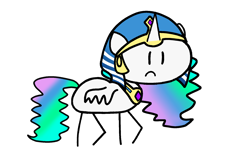 Size: 1924x1265 | Tagged: safe, artist:mystery shore, idw, imported from derpibooru, princess celestia, alicorn, pony, reflections, egyptian, egyptian headdress, egyptian pony, female, in a nutshell, in a nutshell but mirror version, mare, mirror universe, ra celestia, simple background, solo, stick pony, stickmare, transparent background