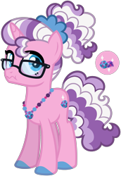 Size: 2693x3918 | Tagged: safe, artist:strawberry-spritz, imported from derpibooru, oc, oc only, oc:quartz quest, pony, unicorn, base used, female, glasses, horn, magical gay spawn, mare, offspring, parent:pinkie pie, parent:shining armor, parents:shiningpie, scrunchy face, simple background, solo, transparent background, unicorn oc