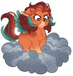 Size: 1024x1060 | Tagged: safe, artist:azure-art-wave, imported from derpibooru, oc, oc only, pegasus, pony, cloud, female, mare, on a cloud, pegasus oc, simple background, solo, standing on a cloud, transparent background