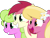 Size: 1000x750 | Tagged: safe, alternate version, artist:the smiling pony, derpibooru exclusive, imported from derpibooru, daisy, flower wishes, lily, lily valley, roseluck, earth pony, pony, derpibooru, derpibooru community collaboration, .svg available, bust, derpibooru badge, female, flower, flower in hair, flower trio, green eyes, inkscape, mare, meta, open mouth, open smile, simple background, smiling, svg, transparent background, trio, trio female, vector